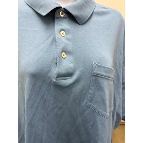 Lot 3 Lands' End Traditional 2xLT TALL Polo Shirts  Red Green Long Short Sleeve - Picture 9 of 12